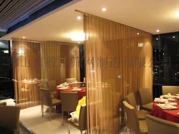 供应酒店餐厅展厅金属装饰垂直网帘